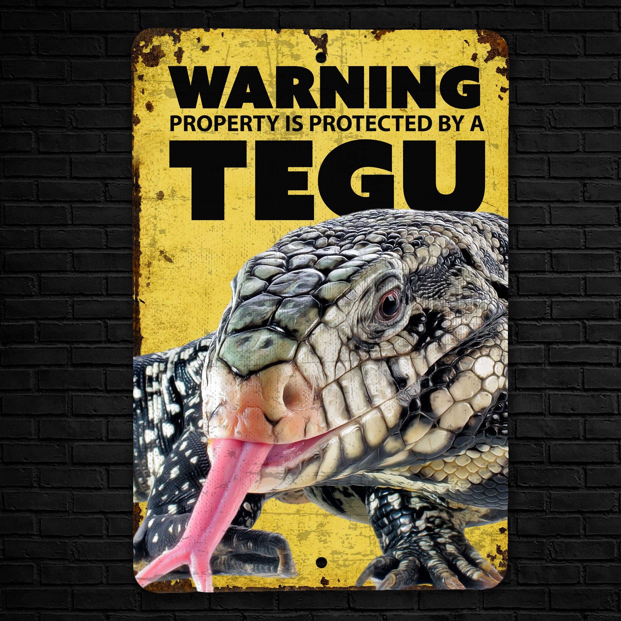 Real Cool Stickers & Stuff - Wholesale Sign - Warning Tegu Sign1