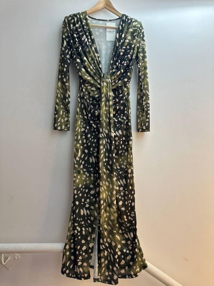 9317L printed long dress for wholesale by LORIANE