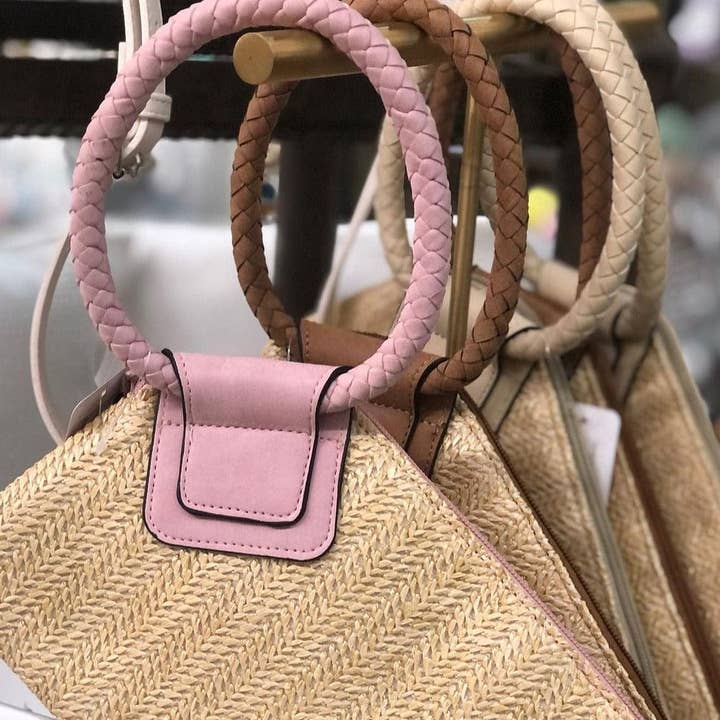 MiMi Wholesale - Wholesale Wristlet - ST204 Cheyenne Straw Wristlet/Clutch With Tassel5