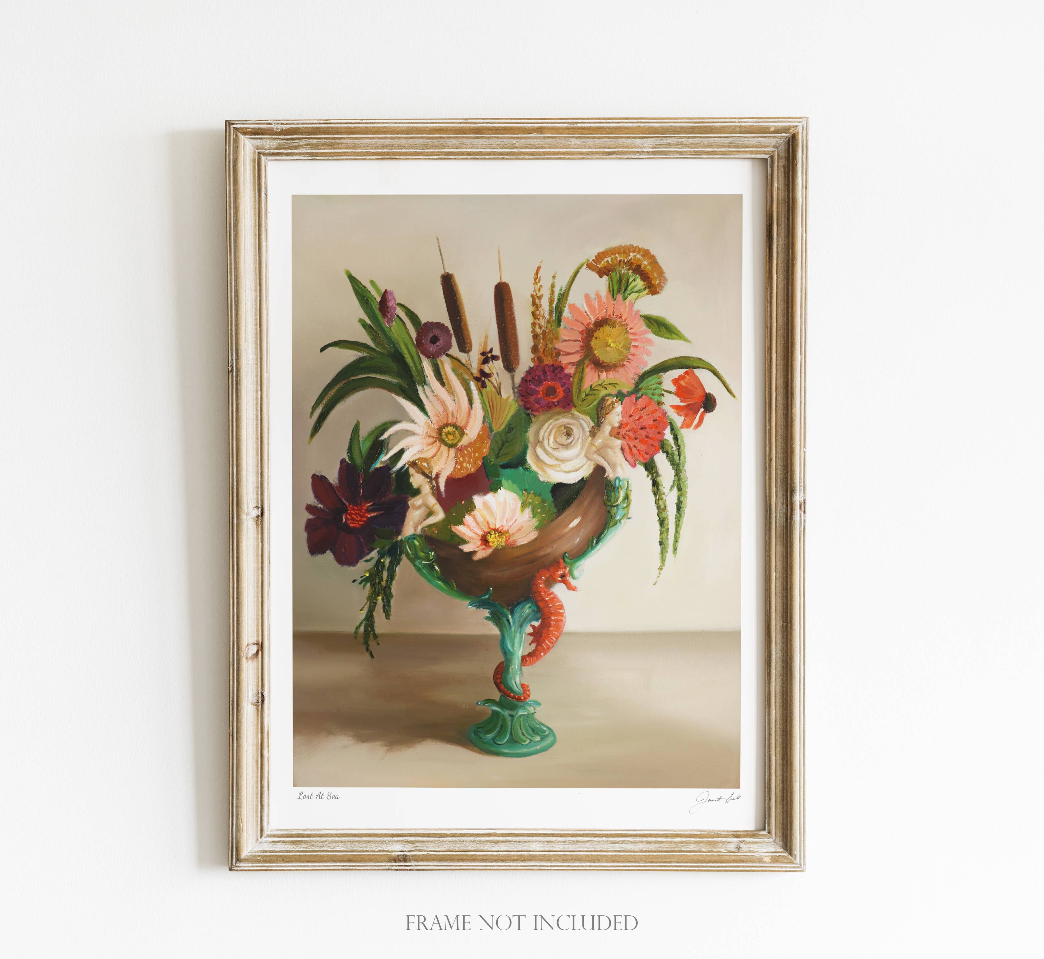 JANET HILL STUDIO - Wholesale Art Print - Lost At Sea. 8.5"x11" Art Print