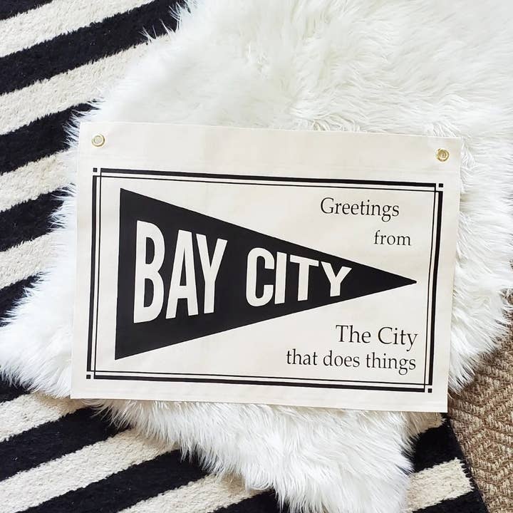Handmade Bay City Postcard Banner - Custom City Banner - Han for wholesale by Matriarch Handmade