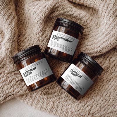 Flatbush Granola Company - Wholesale Jar/filled candle - I'm A West Indian 100% Soy Wax Candle Gift Set