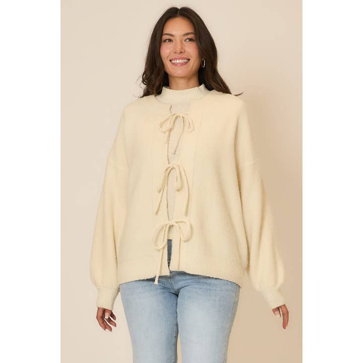 Cozy Casual, Inc. - Wholesale Cardigan - Women's - Tie Closure Soft Knit Cardigan 5