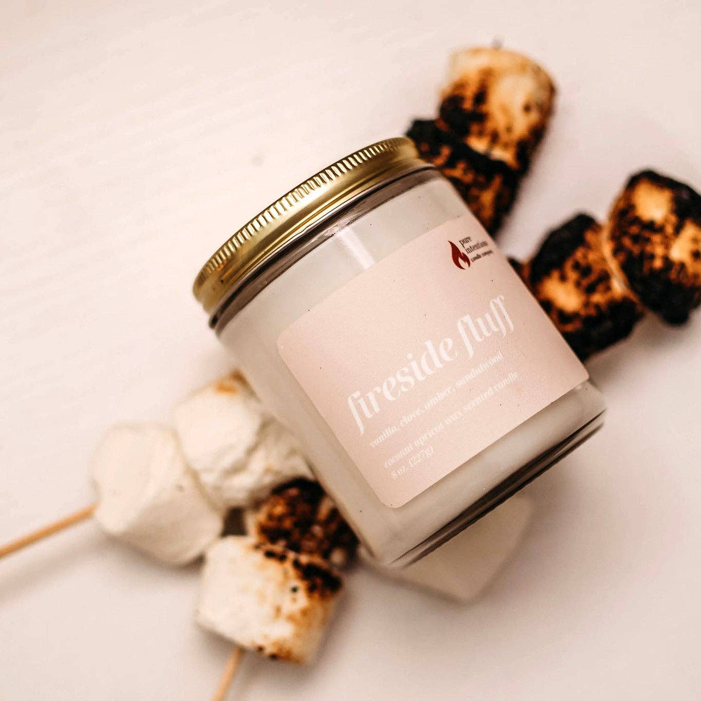 Pure Intentions Candle Company - Vente Bougie en bocal - Fireside Fluff1