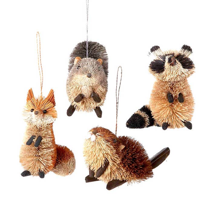 Kurt S. Adler, Inc. - Wholesale Ornament Set - Buri Woodland Animal Orns, 4 Asstd