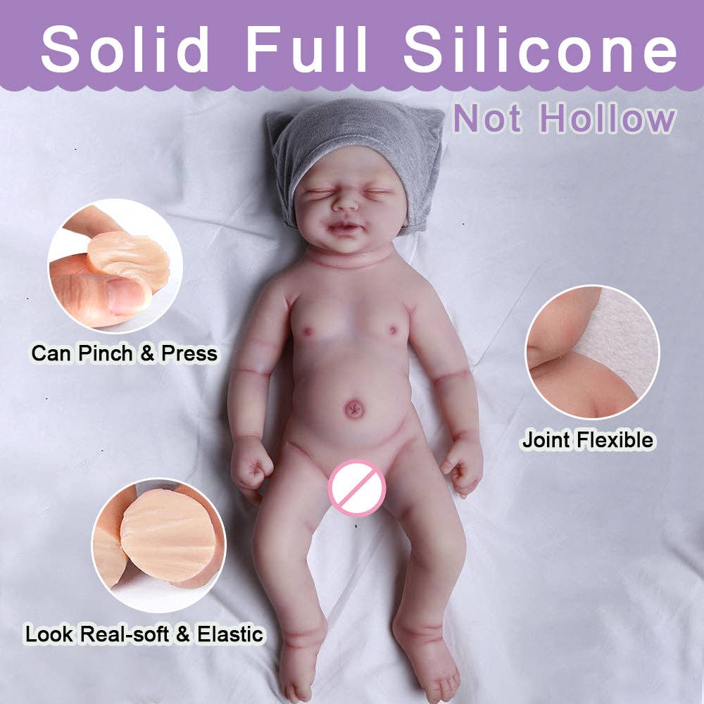 Serendoll - Wholesale Doll - Kids - Serendoll 18.5"/  47 Cm Full Silicone Reborn Baby Doll,solid Lifelike Bold Girl 0151