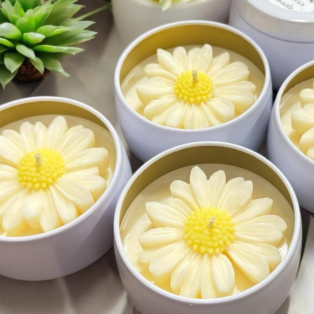 Karly’s Candles - Wholesale Party gift - Daisy Soy Wax Candles 4 oz - Baby, Bridal & Wedding Favors4