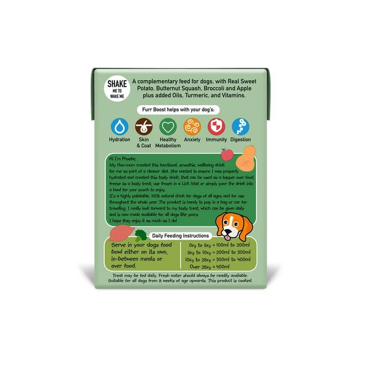 Furr Boost – wholesale Pet food – Dog – Plant-Based Vegan Dog Food, Hydrating Smoothie, 400ml x 122