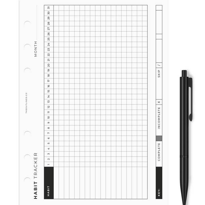 Outlined - Wholesale Planner - Habit Tracker Planner Inserts1