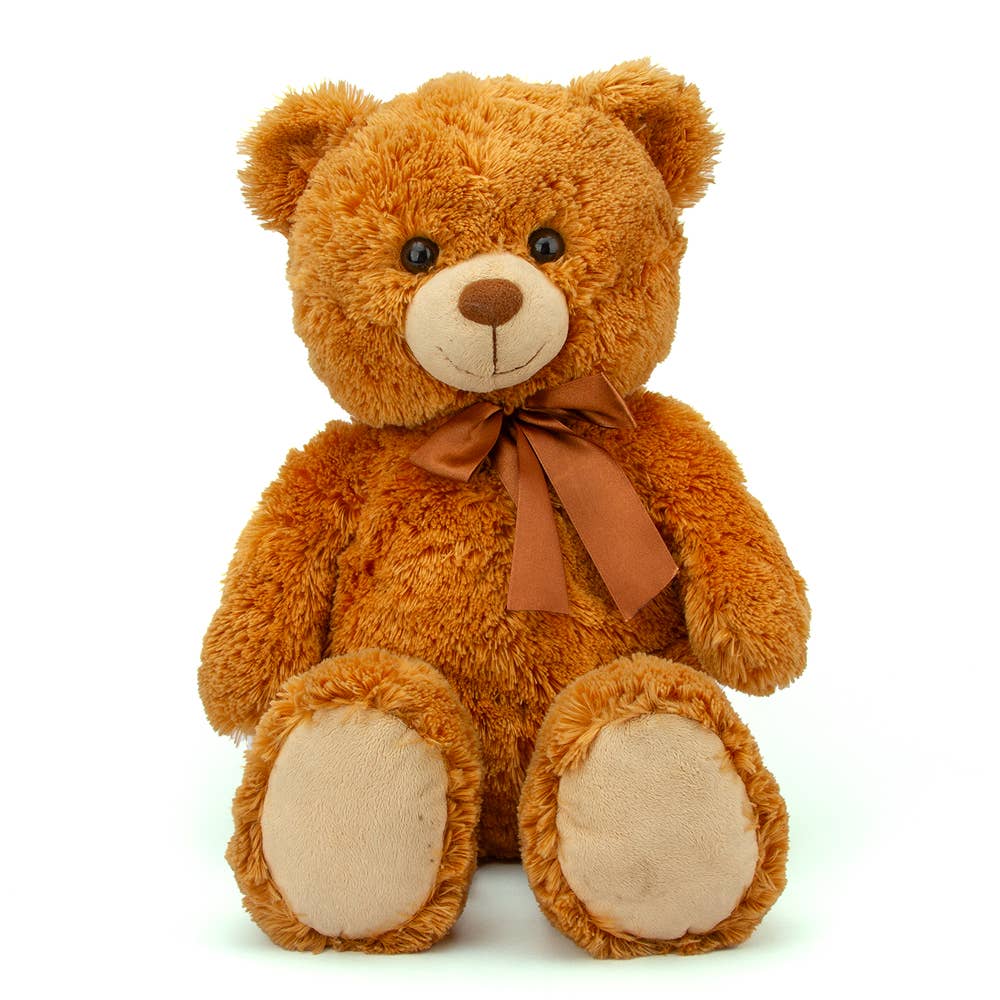 24″ Mocha Large Teddy Bear | Big Brown Plush Sitting Bear for wholesale on Faire