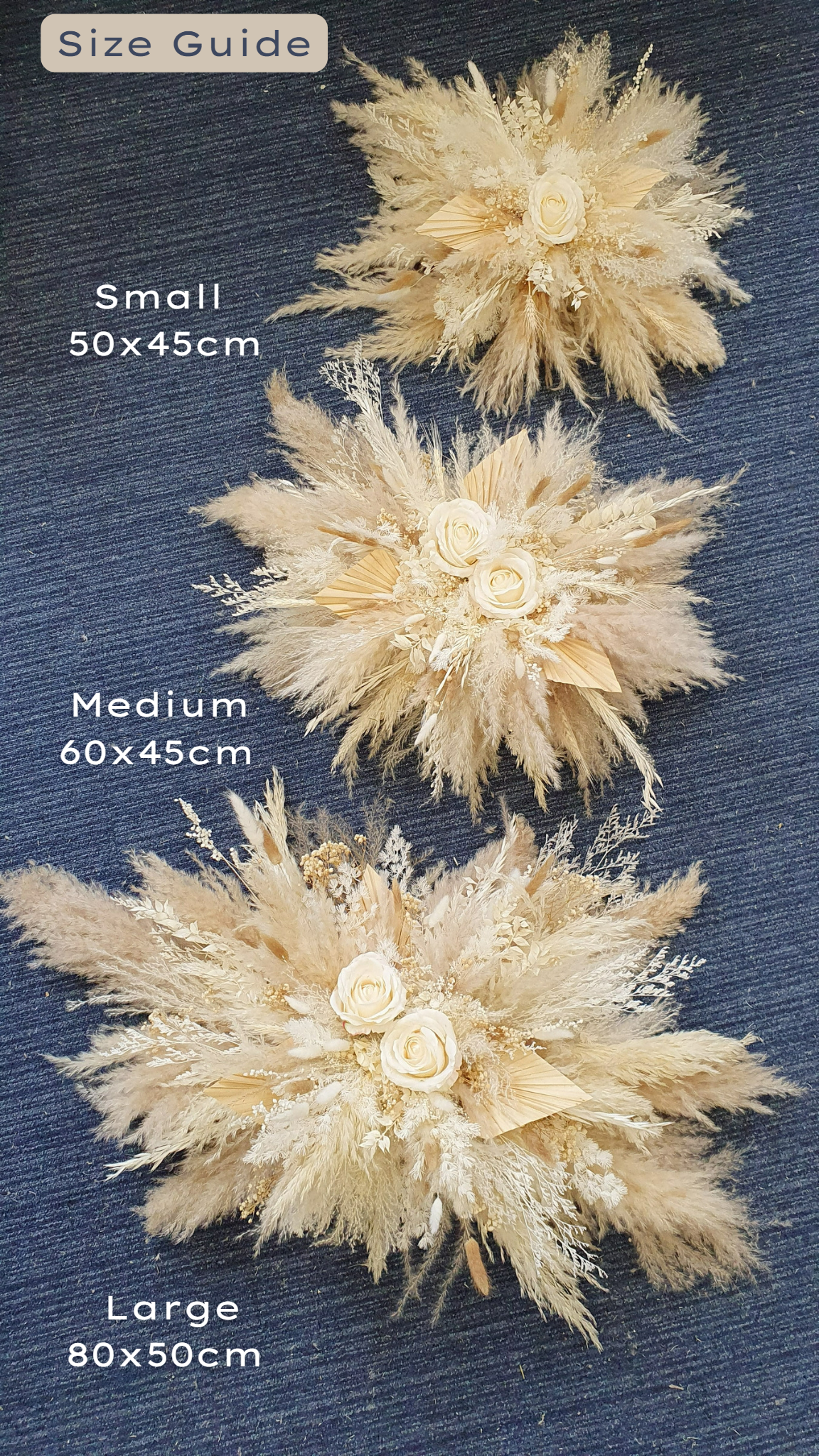 Opal Lily - Wholesale Dried/Pressed Flowers - Dried Pampas Wall Decor - Gold7