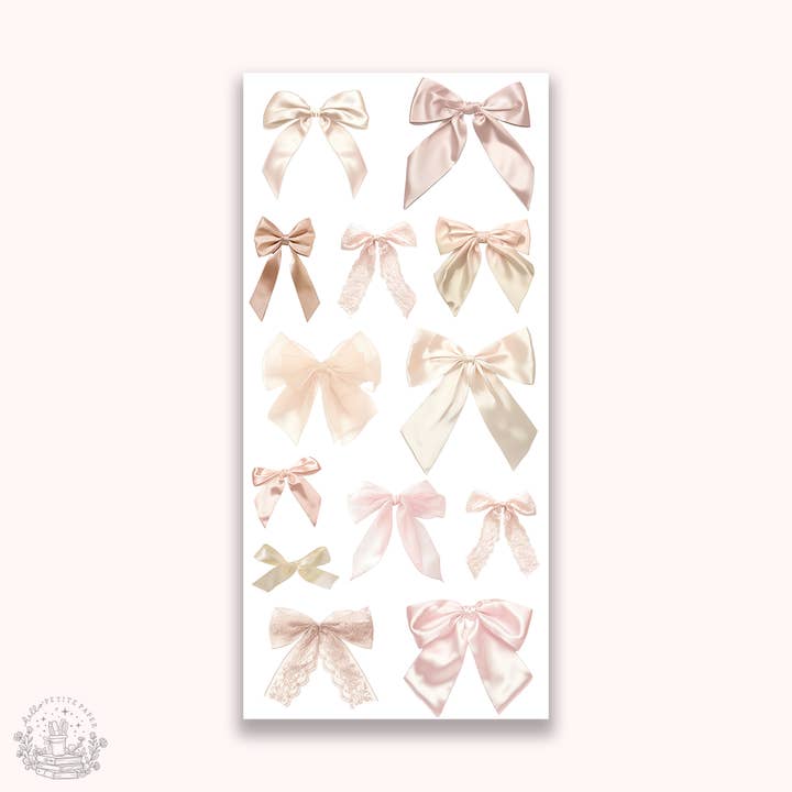 Essentiels de journalisation - Autocollants nœuds en tissu (EJ128) pour la vente par Hello Petite Paper