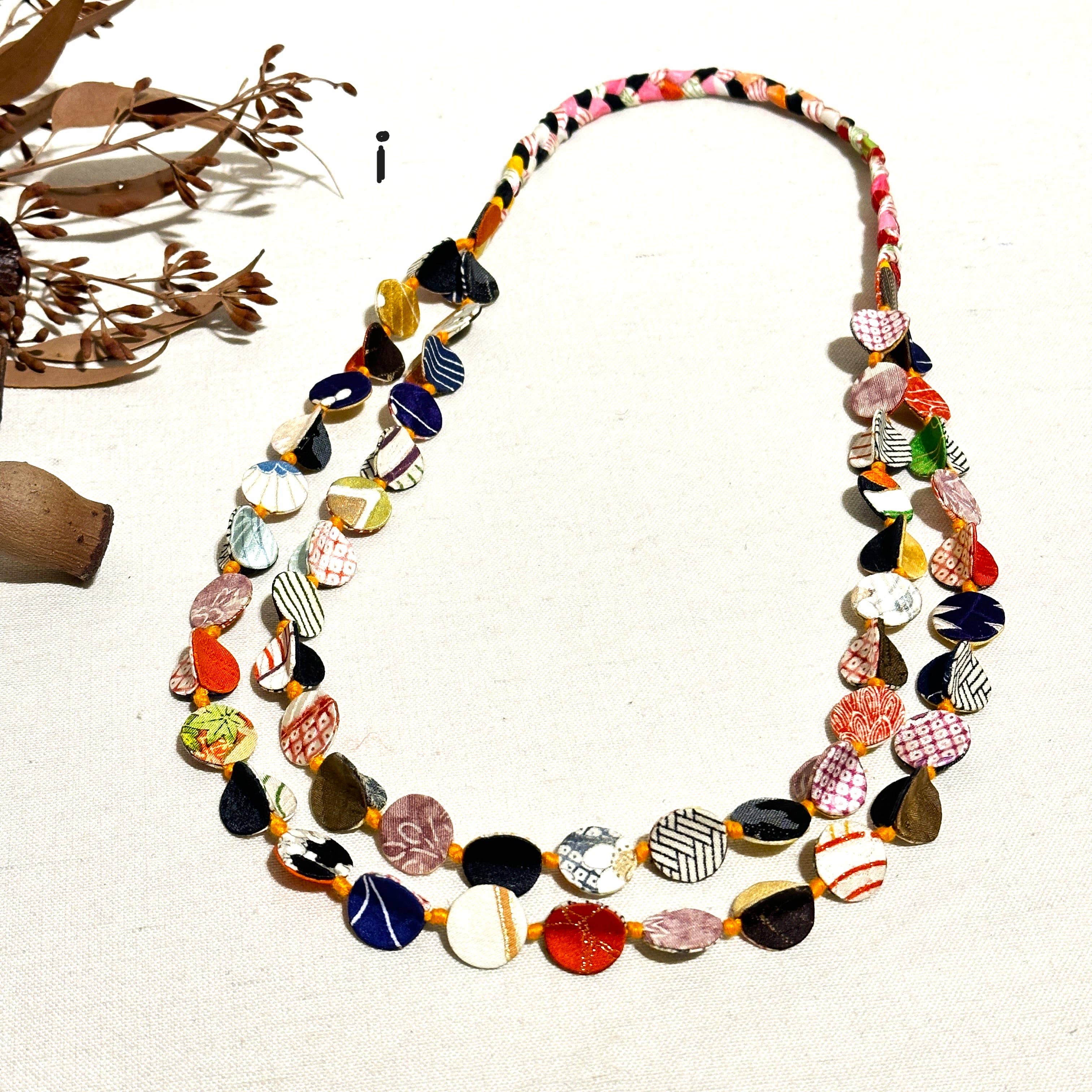 Sophie Silks - Vente Colliers plastrons - Collier kimono à double brin7