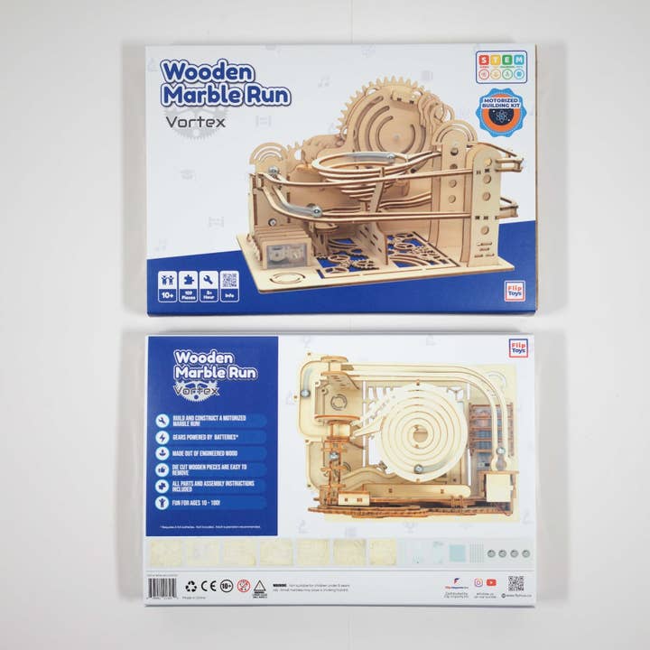 Flip Toys - Wholesale Wood Toy - Kids - Wooden Marble Run | Vortex | Motorized4