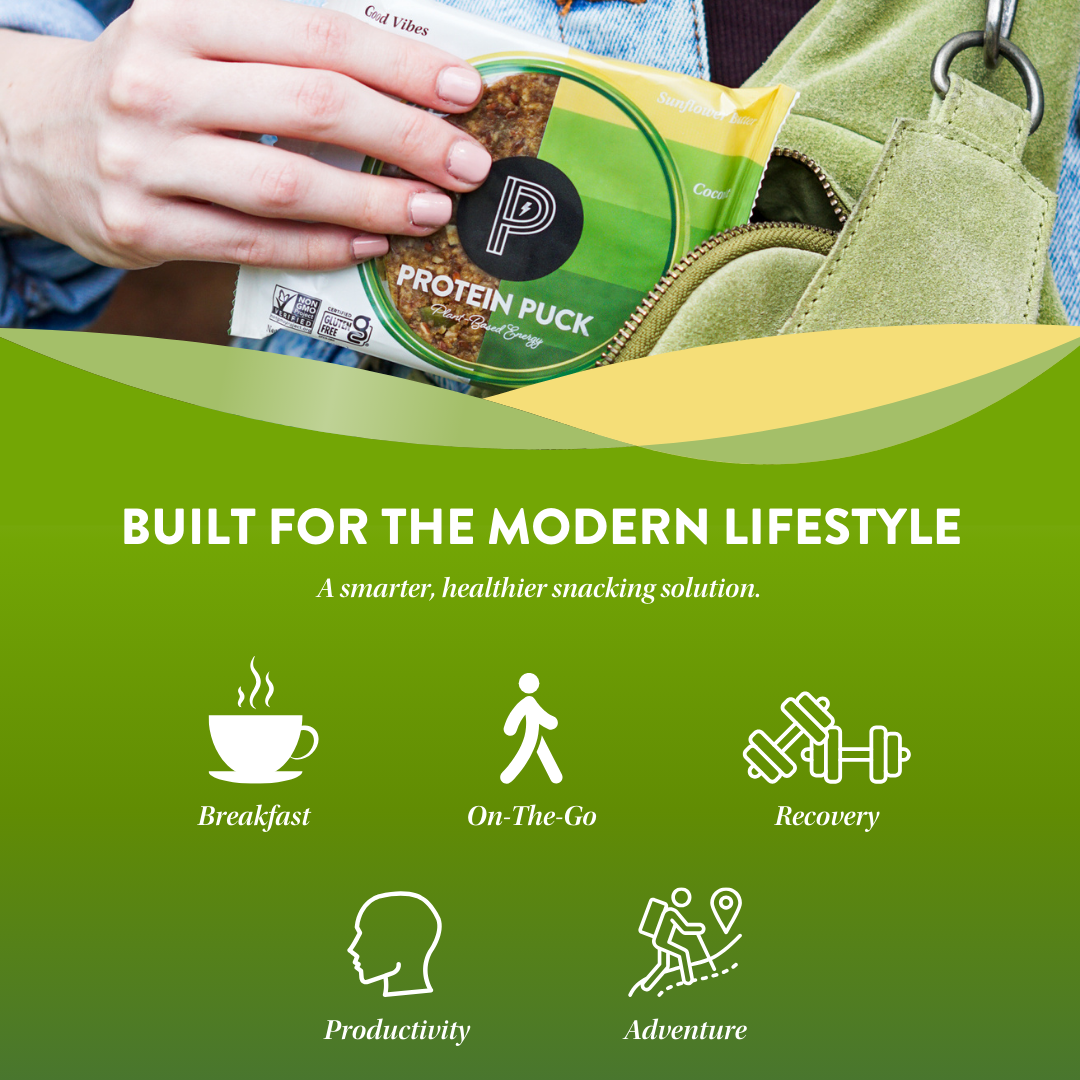 Protein Puck - Wholesale Snack Bar - Plant-Based Protein Bars - Variety Pack (16 - 3.25oz Bars)14