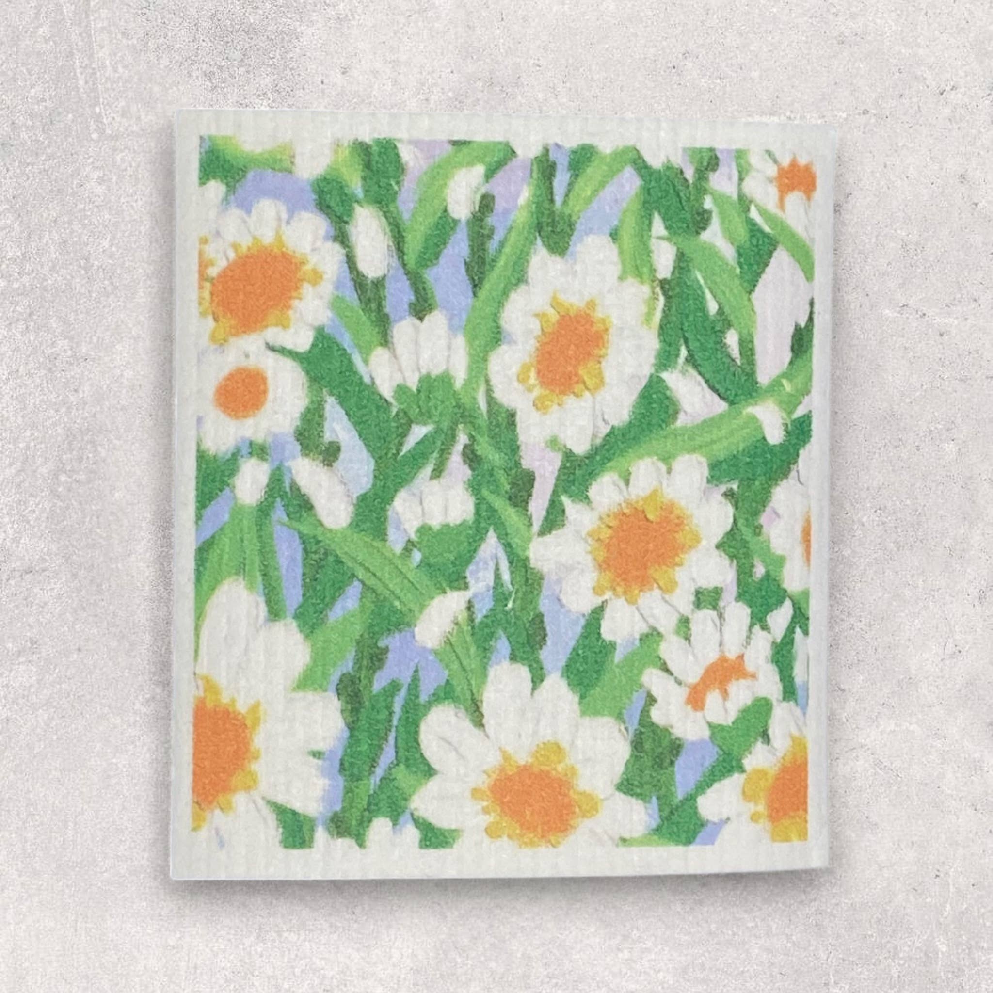 Green Bee Tea Towels - Wholesale Dishcloth - Spring Daisies Towel | Kitchen Cloth | Swedish Dish Cloth2