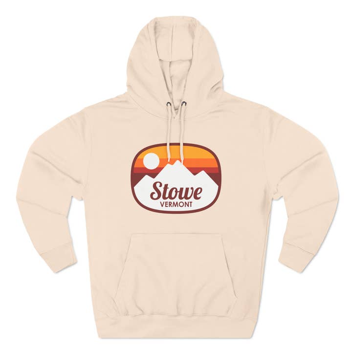 Hey Mountains - Wholesale Hoodie - Unisex - Premium Stowe, Vermont Hoodie - Retro Unisex Stowe Sweatshirt