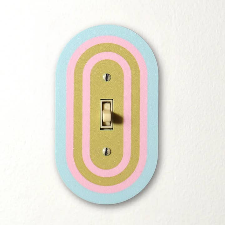 Dreamy Pastels Rainbow Light Switch Plate– Modern Wall Cover for wholesale by Lellume