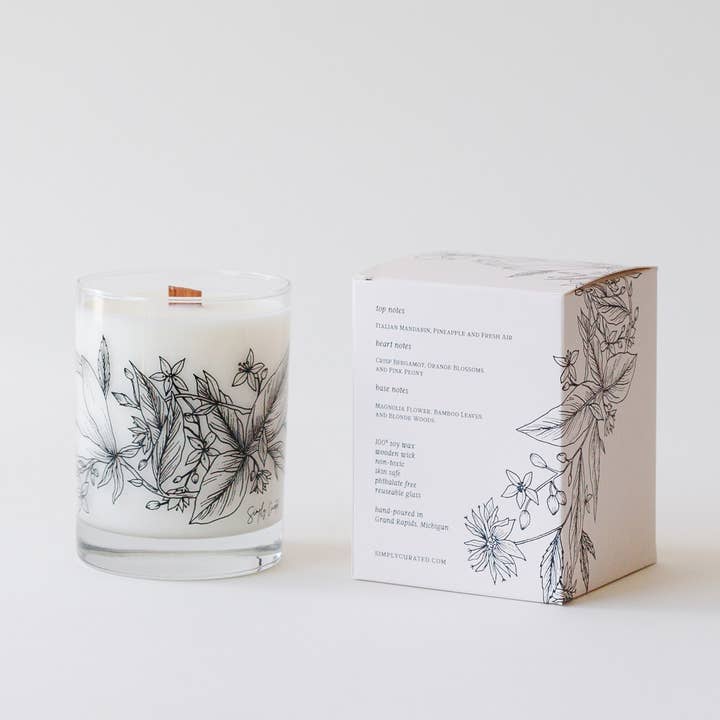 Simply Curated - Wholesale Jar/Filled Candle - No. 03 -Â Botanical Soy Candles3