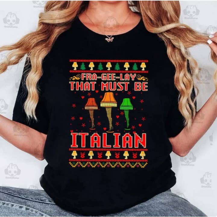 Black Retro Christmas Movies Story Shirt, Ugly Sweater 90's Movie for wholesale on Faire