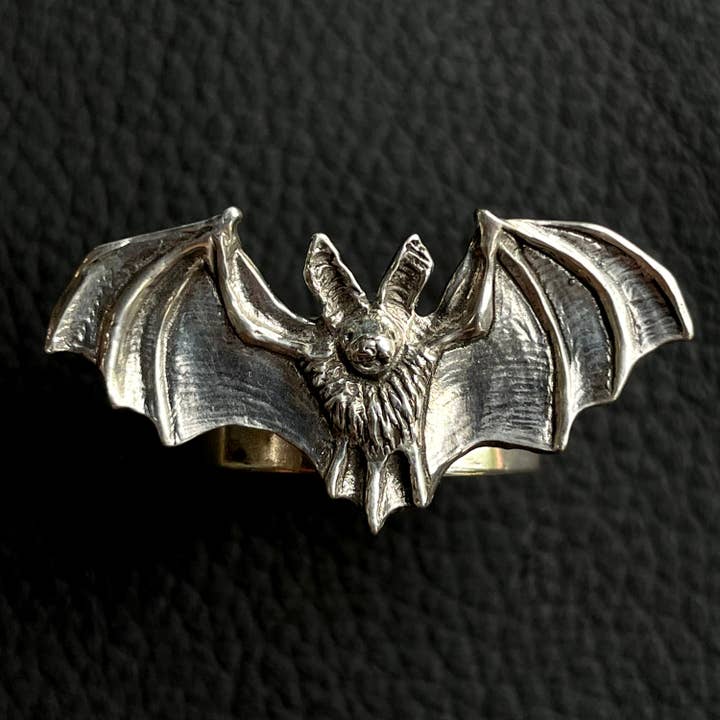 HELIOTROPE - Wholesale Cocktail/Statement Ring - Bat Ring (Pallid Bat)5