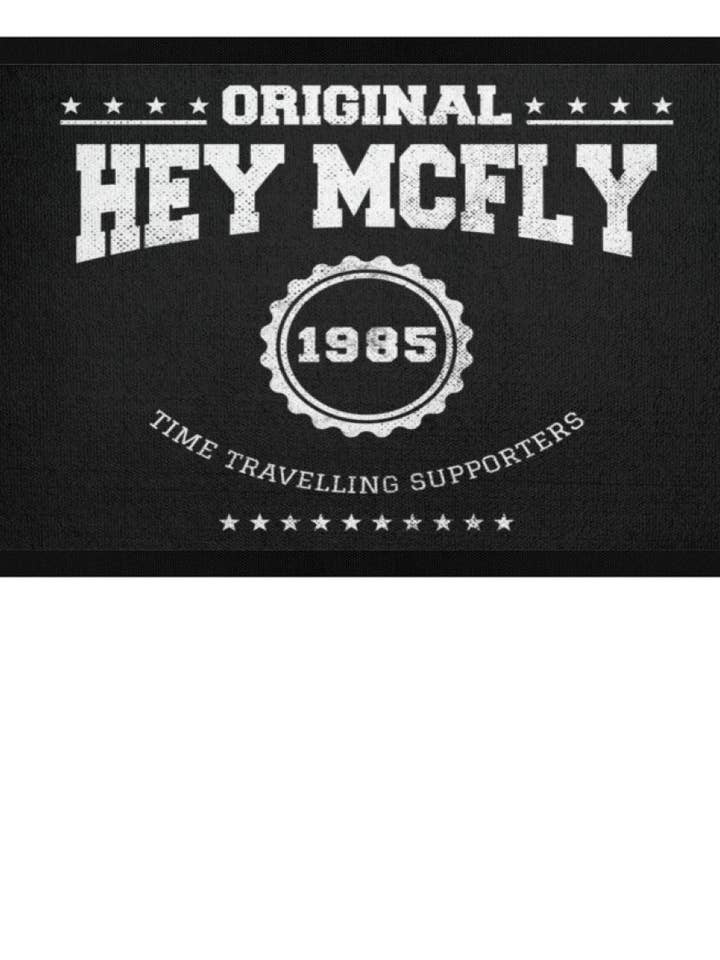 Hey McFly 1985 - Paillasson avec bord en caoutchouc pour la vente par The Lord of the Kleingarten