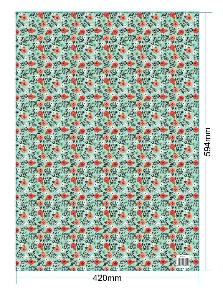 Disrupted Industries - Wholesale Flat Wrap - Fuckity Fuck Fuck Wrapping Paper2