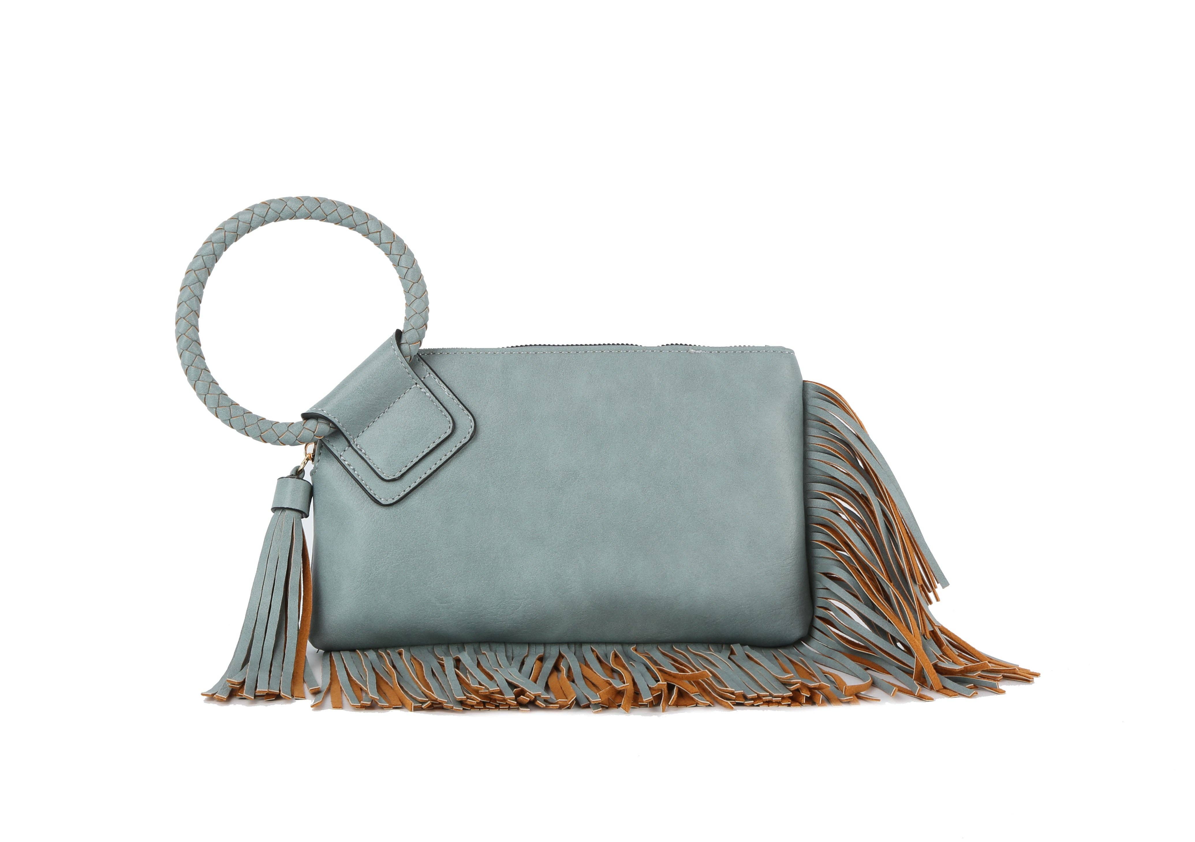 Handbag Express – Bolsa - Mulher por atacado – Carteira de Pulso com Franjas e Acentos2