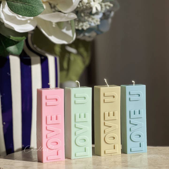 CandlesCo Australia - Wholesale Novelty candle - Love U Pillar Candle4