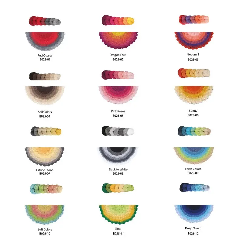 Loop'ncraft - Wholesale Garen - Loopncraft Braidy Ombre Gevlochten Haakkatoen, Gevlochten Garen3