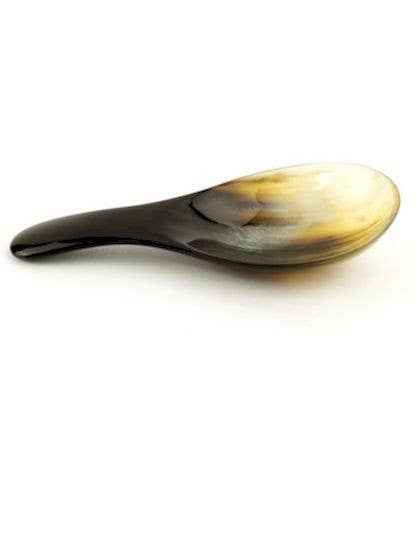 Set of 6 Oval Rice Spoons in Blond Horn for wholesale by rivêt - L'Indochineur