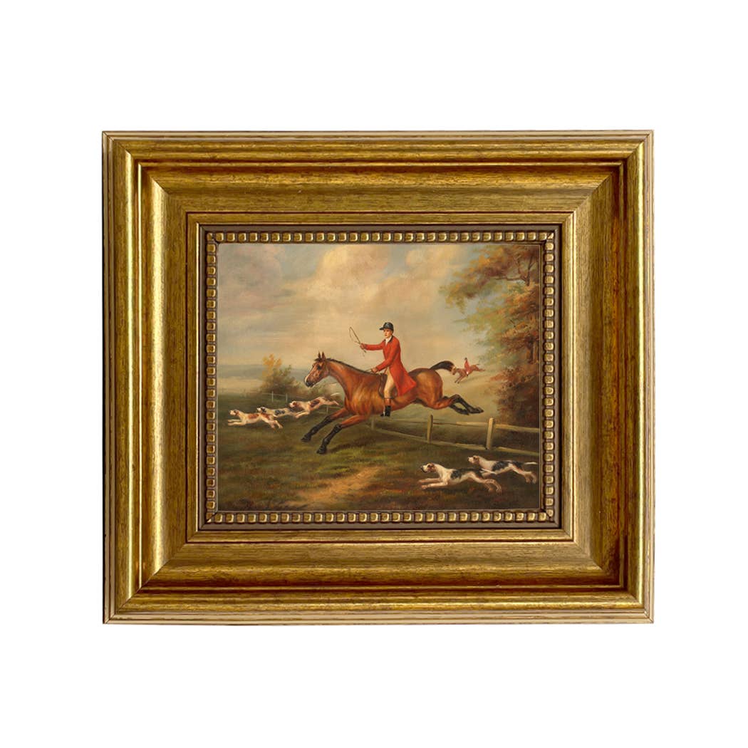 Madison Bay Co. - Historical Home Decor Reproductions - Wholesale Painting/Drawing - Fox Hunting Scene Vintage Painting Print on Canvas0