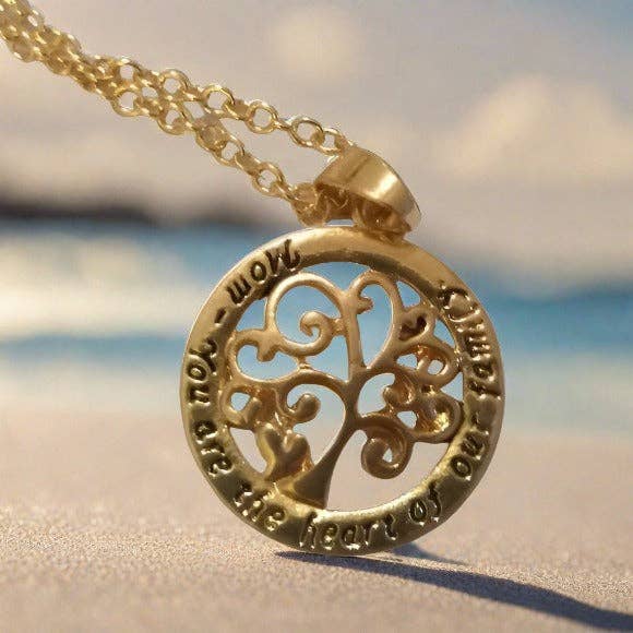 MOM-you are the heart of our family Pendant Necklace for wholesale by Pink tiful of LOVE