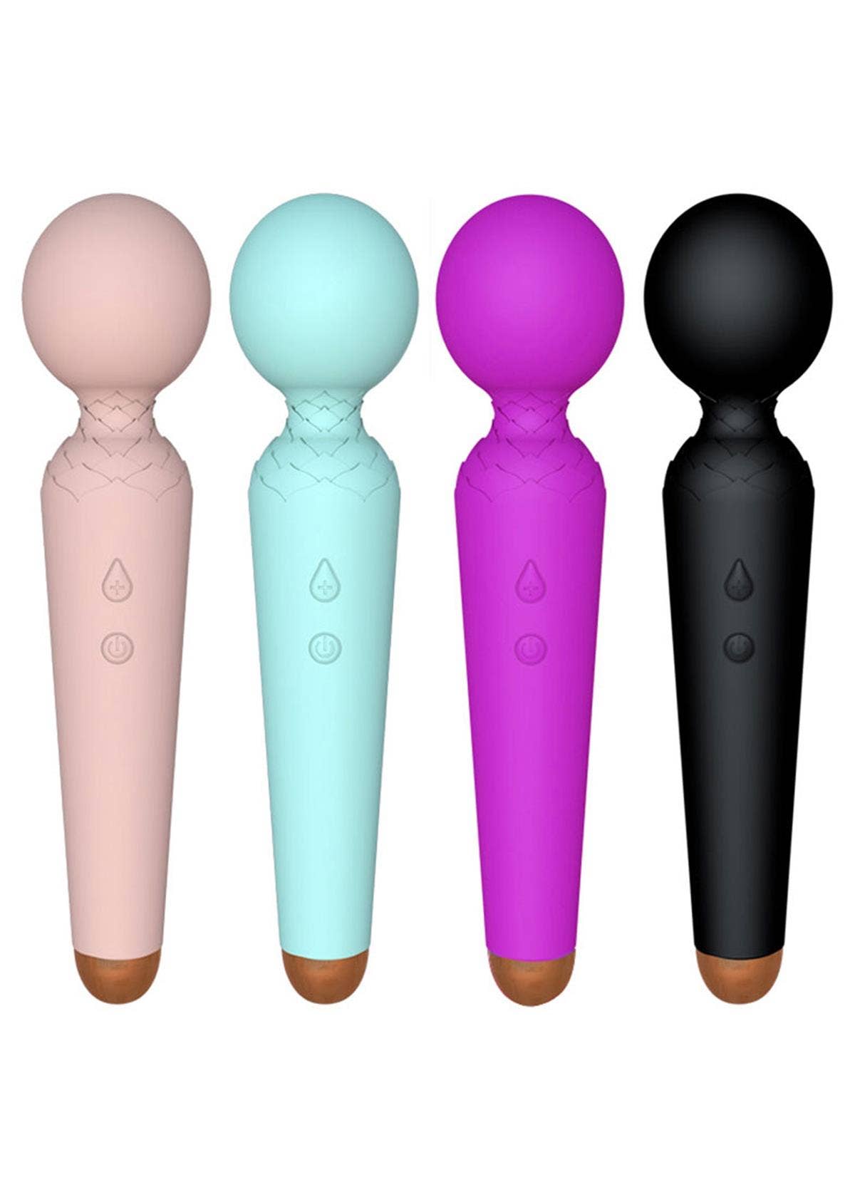Kinky Pleasure - Wholesale Sex Toy - Bossoftoys - 22-00052 - Power Wand Massager Vibrator - 10 Functions - Silicone - 19.5 cm - dia 4 cm - Rechargeable - Attractive Color Windowbox - Flesh0