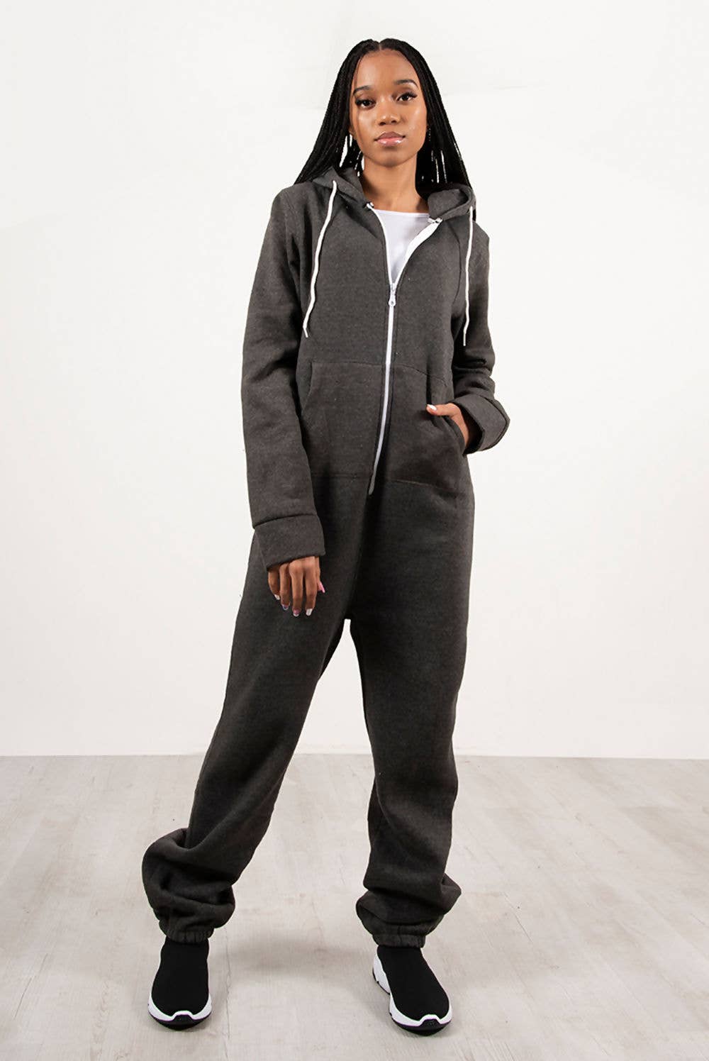 justyouroutfit – Engroshandel Jumpsuit - Dame – Sort ensfarvet heldragt1