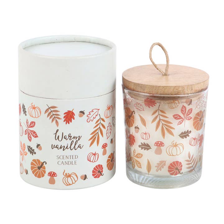 Something Different Wholesale - Wholesale Jar/Filled Candle - Autumn Leaves Warm Vanilla Fall Candle