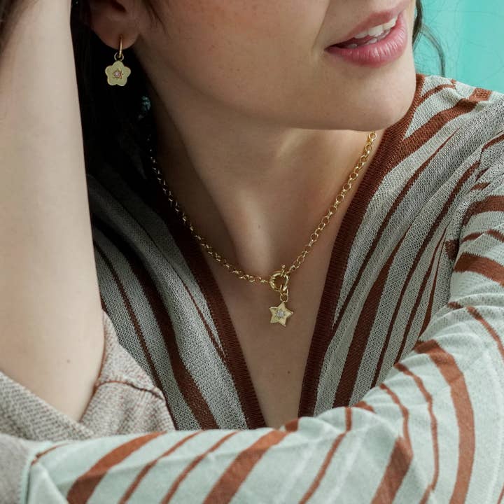 Junk Jewels Ltd - Wholesale Pendant/charm necklace - Retro Multi-Charm Chunky Chain Necklace9