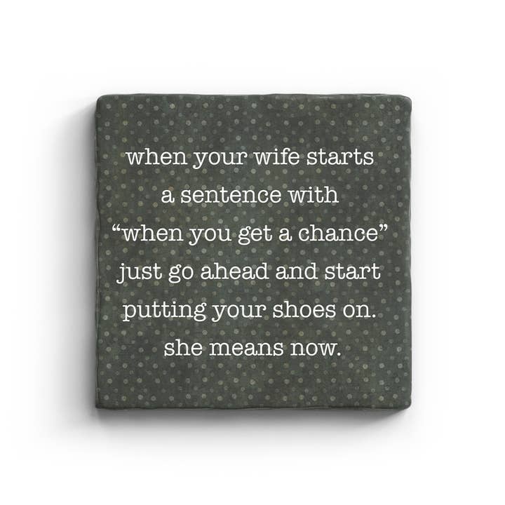 Shoes On - Marble Coaster for wholesale by Paisley & Parsley