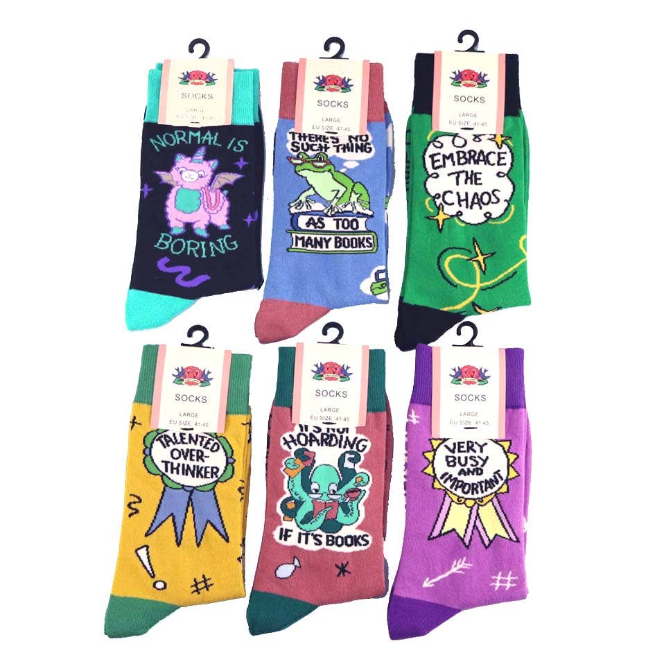 Jubly-Umph - Wholesale Socks - Unisex - Talented Overthinker Socks - Unisex Large6