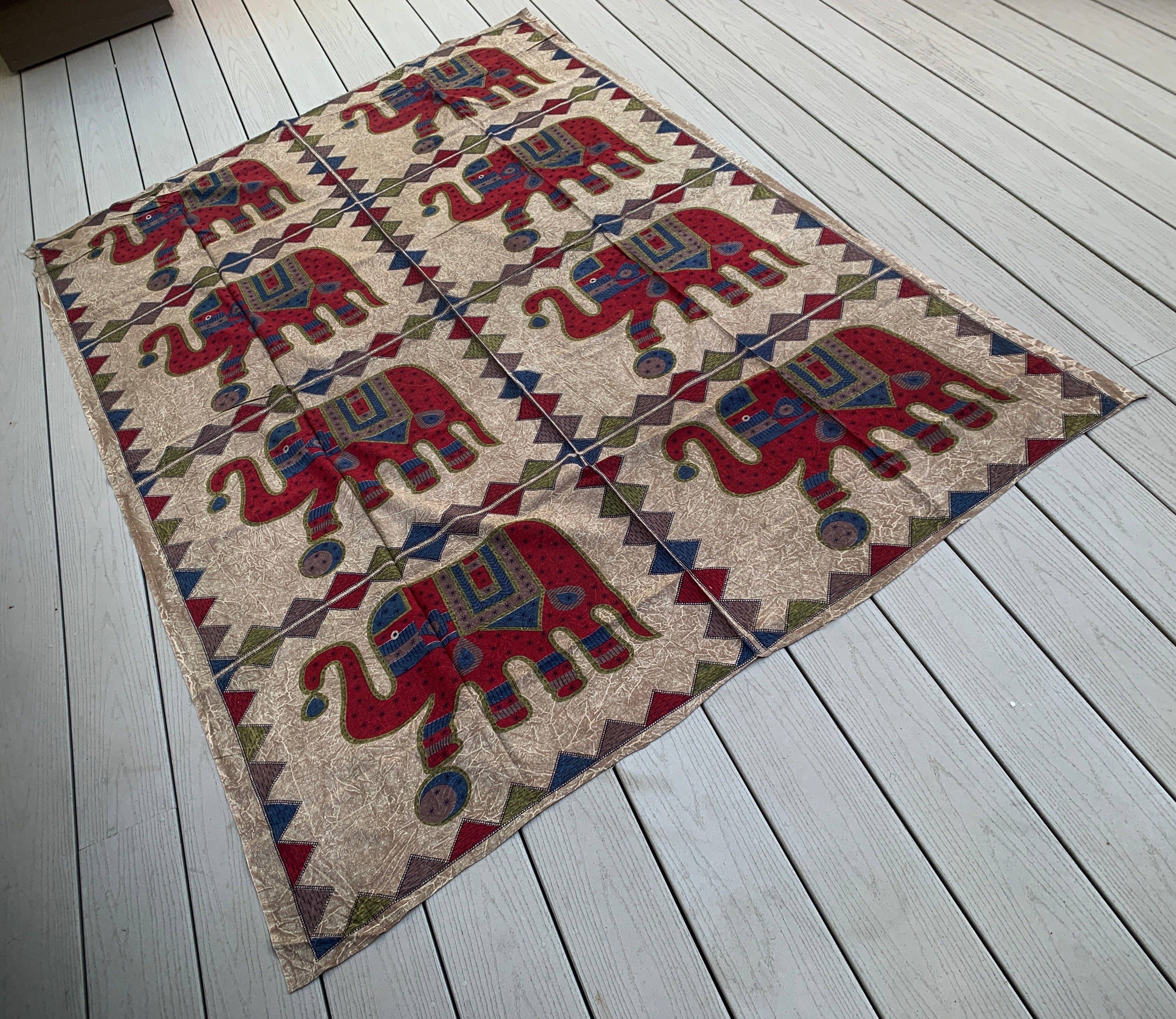 Lungta Imports - Wholesale Tapestry/Textile - Indian Elephants Tapestry Wall Decor Beach Throw16