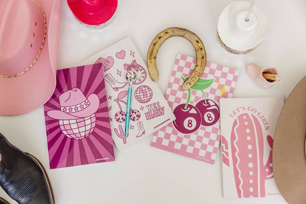 Sunshine & Agape - Wholesale Journal/Diary - Kids - K-1st Family Gratitude Journal - Disco Cowgirl Line  6