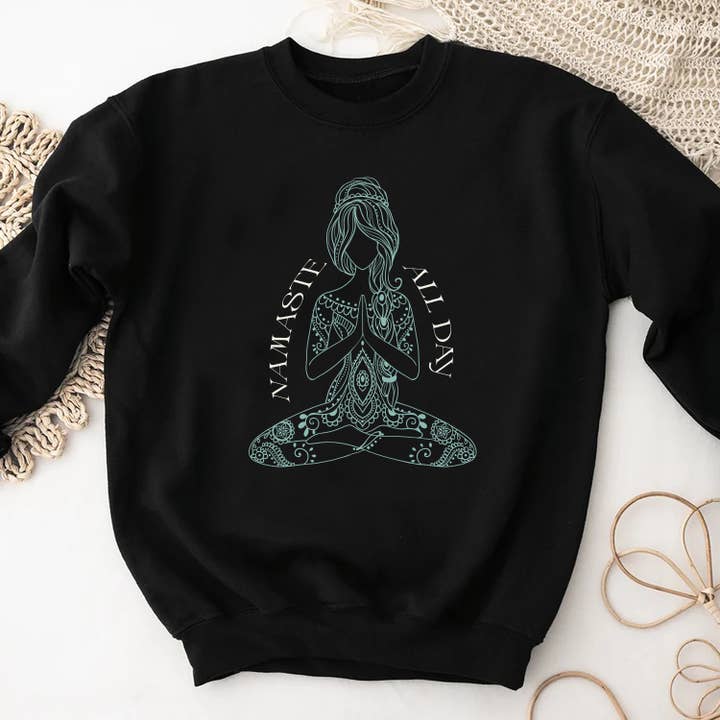STARCHIS - Wholesale Graphic Sweatshirt - Women's - Graphic sweatshirt - Namaste All day