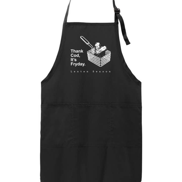 Sock Religious - Wholesale Apron - TCIF - Thank Cod, Its Fryday Fish Fry Apron3