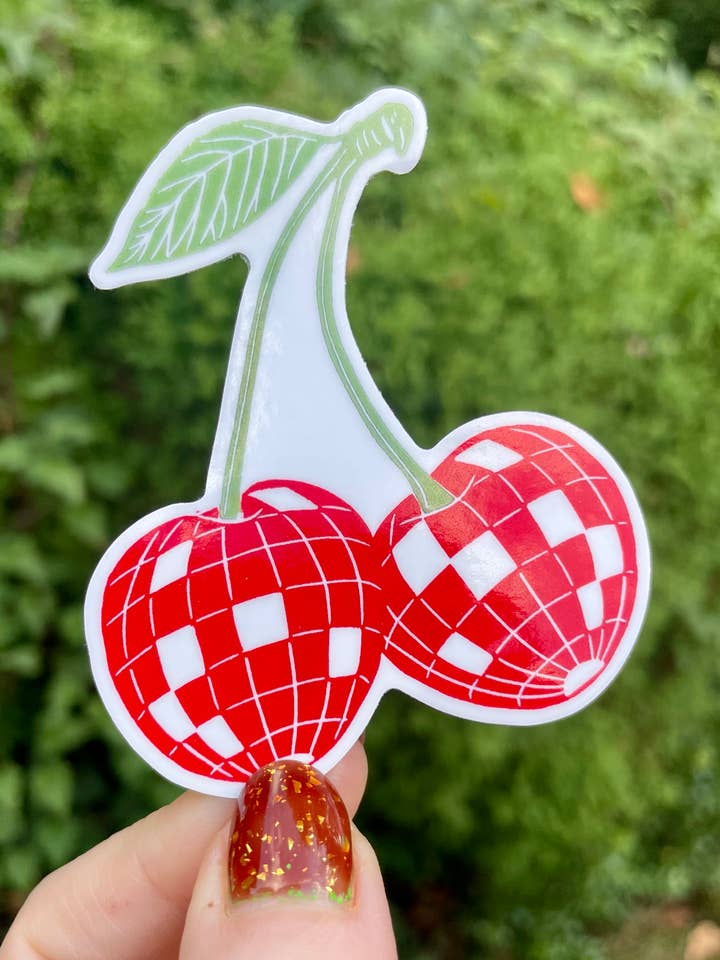 Disco Cherries Sticker for wholesale by Augury Press
