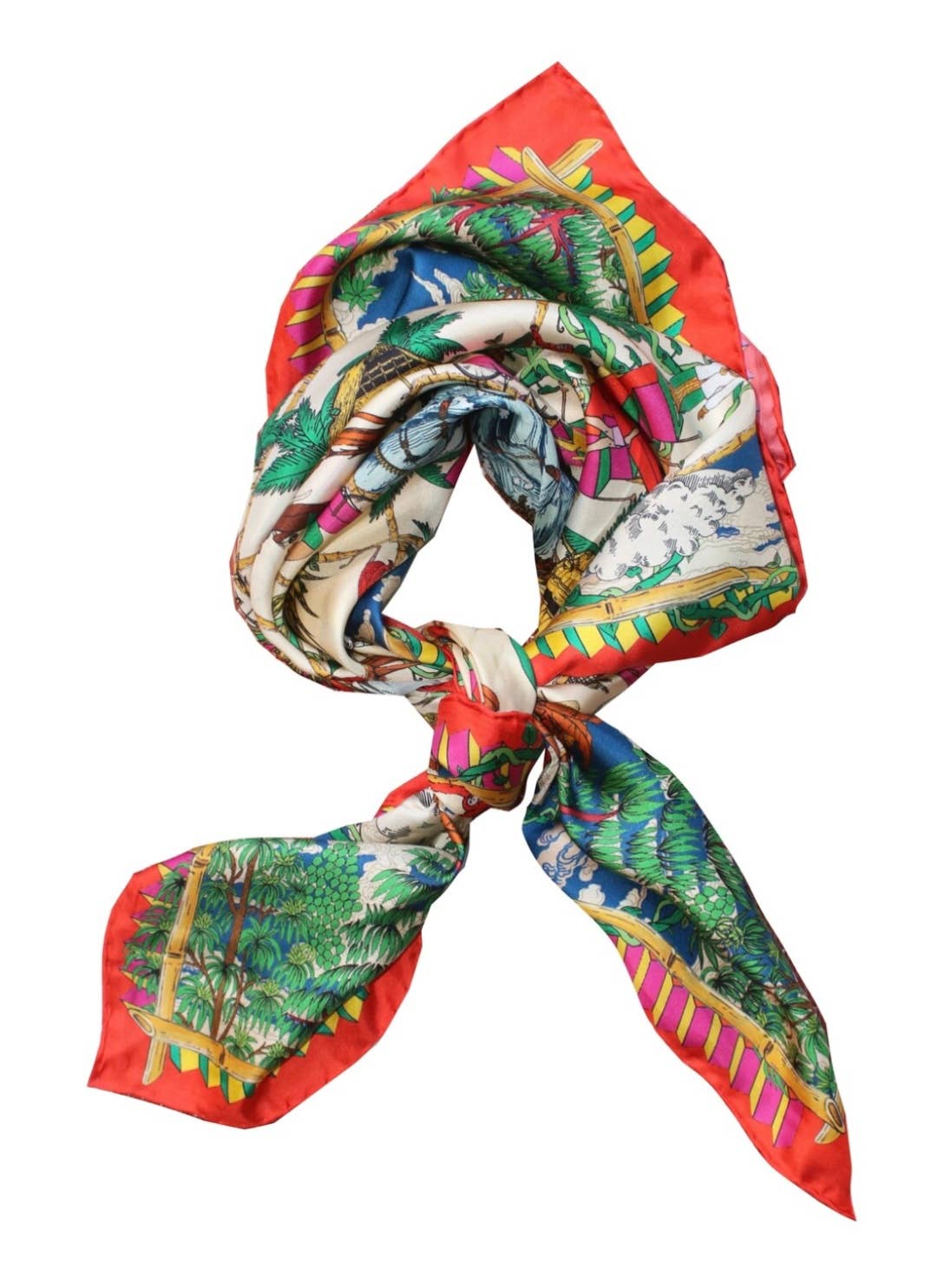 SOIE-MEME – Großhandel Schal – Damen – Makasih, orange Seidenschal1