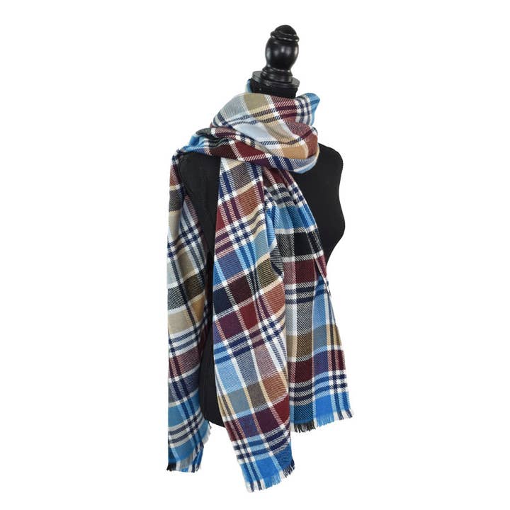 Dupatta Designs - Wholesale Scarf - Women's - Oakleigh Narrow Plaid Scarf 10PK3