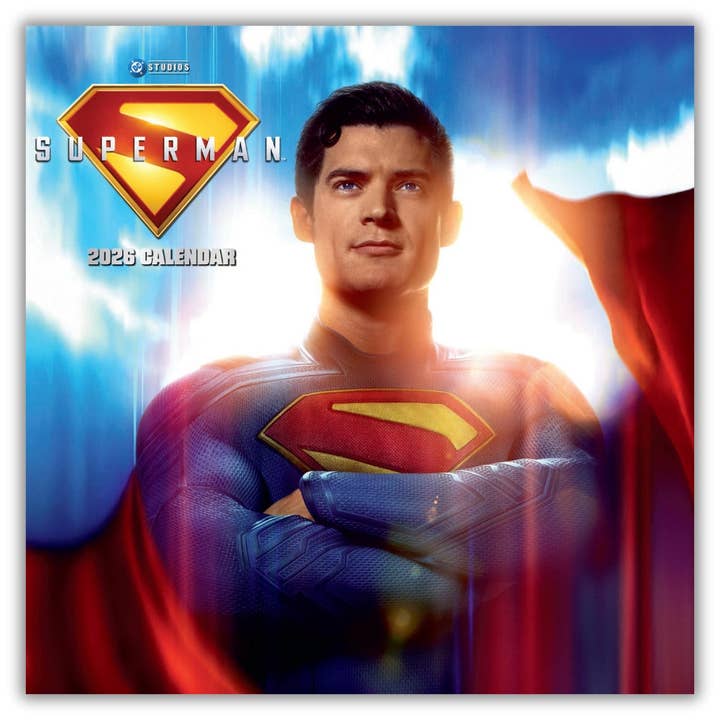 DC COMICS SUPERMAN MOVIE 2026 SQUARE CALENDAR for wholesale by Danilo Promotions Ltd