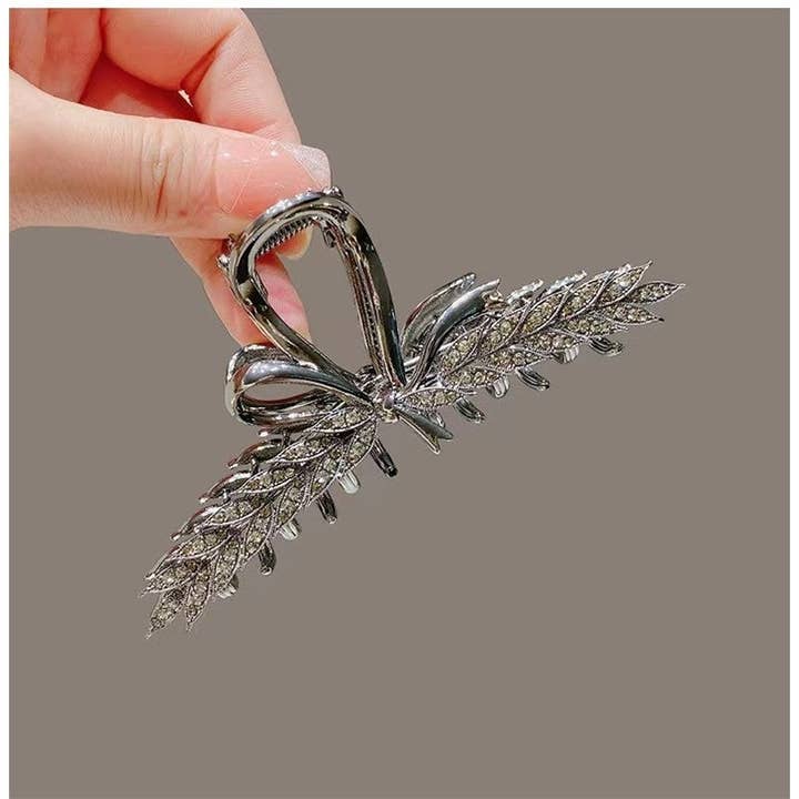 Plush Looks - Wholesale Hair Clip - Women's - Wheat Ear Shape Alloy Solid Color Claw Clip