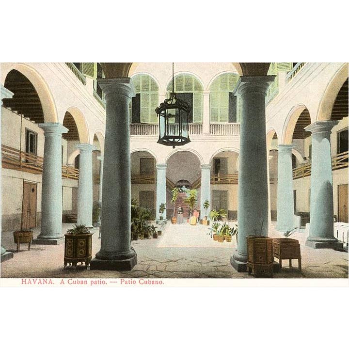 Greeting Card CU-13 Courtyard, Havana, Cuba for wholesale by Found Image Press