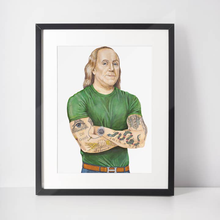 LX Artworks - Vente Affiche d'art - Impression sur papier Buff Ben (Benjamin Franklin)2